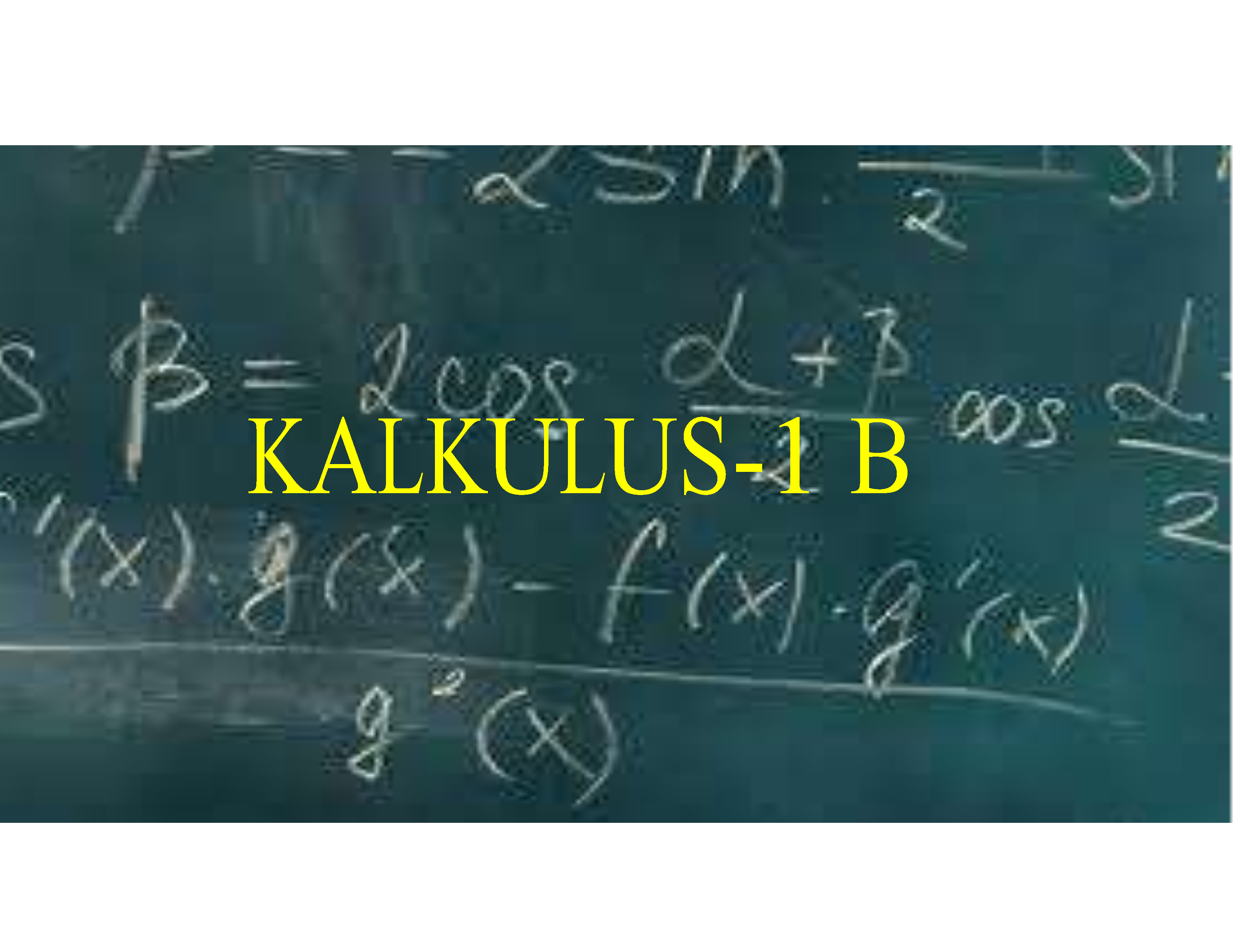 TE 23/24 -Kalkulus I - B